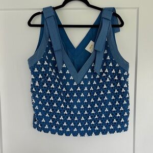 Maeve Linen Bow Shoulder Tank